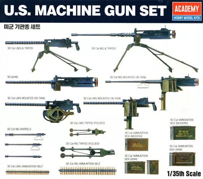 Academy 1/35 US Machine Gun Set - 13262 • £10.08