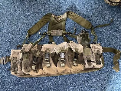 British Army Issue Webbing MTP 6 Pouch Piece Set Large Belt Max 44 Inch Used • £20