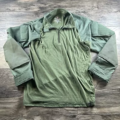 Tru Spec Cordura Shirt Mens M Army Green Base Layer Military Combat Pads 1/4 Zip • $28.97