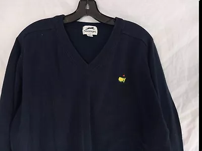 Mens Large Navy Blue Golf Sweater Master's Slazenger Smart Casual Country Club  • $11