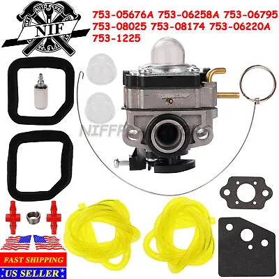 Carburetor Carb Kit For Ryobi 4 Cycle S430 WeedEater With Fuel Line Kit Gasket • $12.98