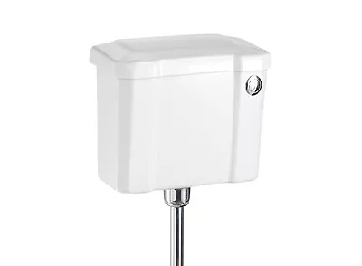 £135 • Buy Burlington Low Level 440mm Slimline Ceramic Cistern With Front Push Button, C4