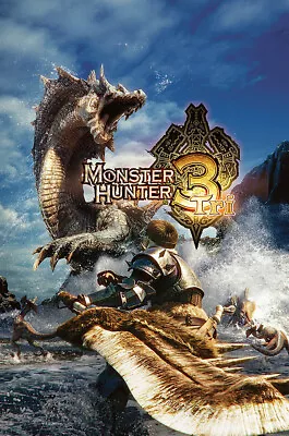 Monster Hunter 3 Tri Nintendo Wii Premium POSTER MADE IN USA - OTH219 • $18.48