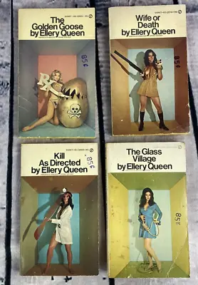 Ellery Queen Books Lot Of 4 Vintage 1973 Published By Signet (bbb) • $12