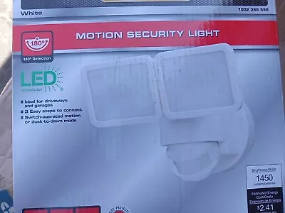 Defiant 180° White Motion Activated Outdoor Integrated LED Flood Light Twin Head • $25