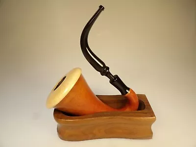 Decatur Solid American Walnut Calabash Pipe Stand Tub USA Made Larger Size • £60.65