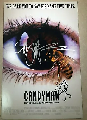 Candyman CLIVE BARKER/TONY TODD  Dual Signed 12x18 Mini Movie Poster W/PROOF • $249.99