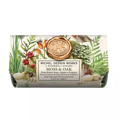 Michel Design Works Large 8.7 Oz Artisanal Bar Bath Soap Moss & Oak • $12