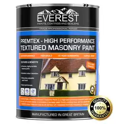 Everest Trade - Premtex Ultimate Fine Textured Masonry Paint - High Performance • £47.95