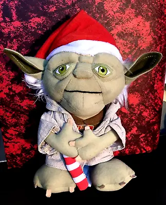 Rare Star Wars Santa Yoda 9  Talking Plush Toy Underground Toys Lucas Film Ltd • £20