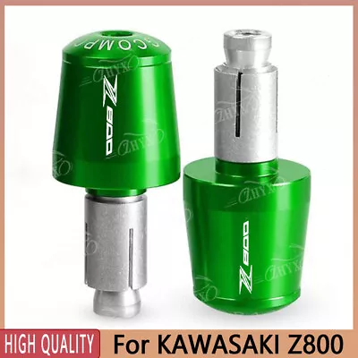 For KAWASAKI Z800 Motorcycle Accessories Handlebar Grips Handle Bar Cap End Plug • £17.99