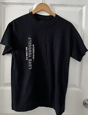 Big Hit BTS World Tour LOVE YOURSELF SPEAK YOURSELF S/L  T-SHIRT BLACK Sz M • $19.49