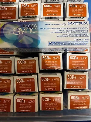 Matrix GLOSS Sync Demi-Permanent Hair Color 2oz 6CR+ Light Brown Copper Red+ • $6.95