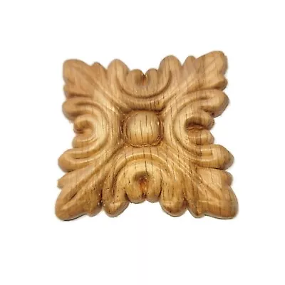 Wooden Decorative Ornament For Antique - OAK Wood Steam Pressed Rosette  • $4.80