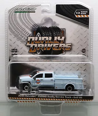 Greenlight 1/64 2018 CHEVROLET - 3500HD DUALLY SERVICE TRUCK GULF OIL SERVICE • $29.95