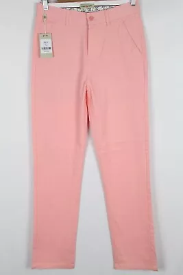 Kent Park Men's Golf Pants Chino Straight Leg Stretch Pink CHL01 • $25.49