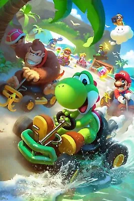 Mario Kart Poster Wall Art Home Decor Photo Prints 16x24 20x30 24x36  • $24.99