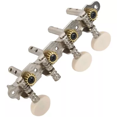 Machines Tuners Pegs Tuning Key With White  Knobs 4L+4R For Mandolin L7R18464 • $11.92