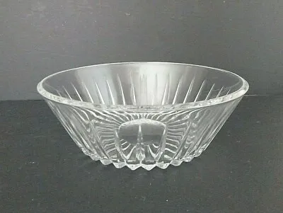 $49.95 • Buy Vintage Val St. Lambert Large 9 3/4  Clear Glass Crystal Bowl Balmoral Pattern
