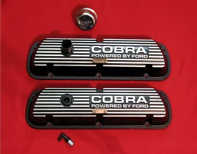 1966-70 Ford Shelby Gt350 Cobra Powered By Ford Finned Aluminum Valve Covers • $200