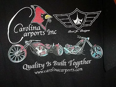 Paul Jr Designs Carolina Carports Black L T Shirt Motorcycle N Trike • $9.62