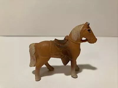 Vtg Painted Metal Diecast Palomino Horse Figure Miniature Western Toy Figurine • $8.99