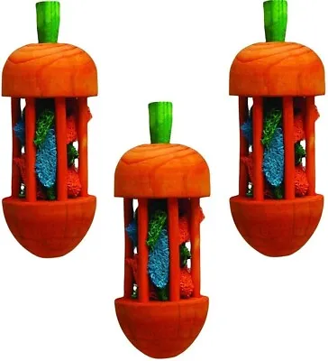 X's 3 Kaytee Bunny Carrot Carousel Wood Rabbit Guinea Pig Chew Toy 4.5 X2.75 X2  • $14.98