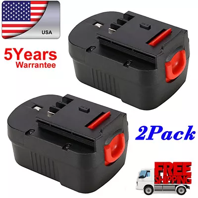 2x For BLACK+DECKER 14.4V Slide Pack Battery HPB14 FIRESTORM FSB14 499936-34 A14 • $29.98