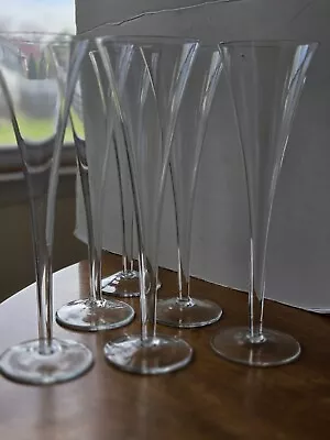 Tall Champagne Flutes Mid Century Modern Set Of 6  • $53.33