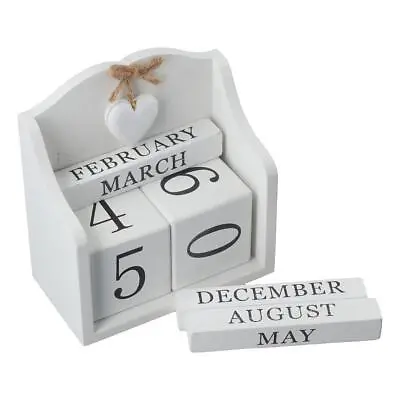 £17.60 • Buy Wooden Wooden Blocks Calendar Vintage Ornaments Desktop Desk Decoration  Home