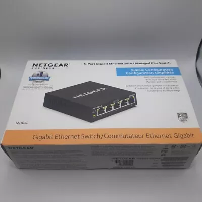 NETGEAR GS305E 5-Port Gigabit Ethernet SOHO Plus Switch • $19.99