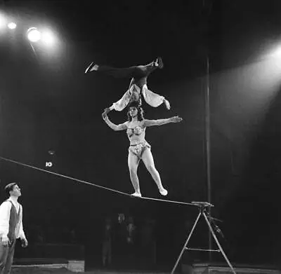 Bertram Mills Circus Tightrope Act 1958 OLD PHOTO 4 • $9