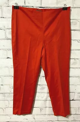 Vince Camuto Womens Pull On Dress Pants Orange Size 10 W/ 26  Inseam 11  Rise • $17.47