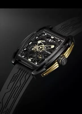 £110 • Buy CIGA Design Automatic Mechanical Skeleton Watch Z Series Exploration Black/Gold