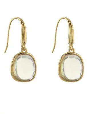 Lola Rose Bassa Facet Earrings Lemon Quartz Semi Precious Stone Rrp £80 • £38