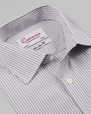 £19.99 • Buy Men's Formal Grey Bengal Stripe Easy- Iron Shirt
