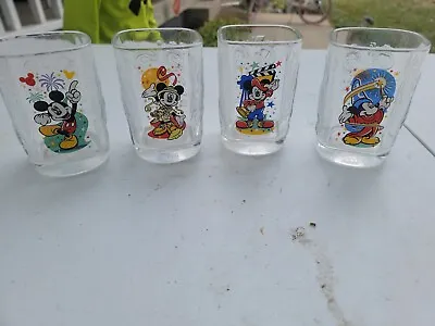 McDonald's Walt Disney World 2000 Celebration Disney Parks Glasses Set Of 4 • $22