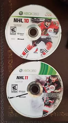 LOT Of 2 XBOX 360 Video Games ~ NHL 10 & 11 *DISCS ONLY* Tested Working ~ Hockey • $6.99
