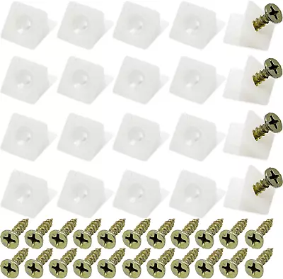 50 Pcs Drawer Supports White Plastic Drawer Bottom Sagging Repair Fixing Mendin • £5.85