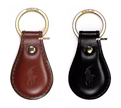 NWT Polo Ralph Lauren Key Chain Key Ring Key Fob  SIGNATURE LEATHER PONY  • $29.99