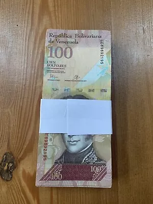 Venezuelan Bundle 100 Bolivars 100 PCS • $5.25