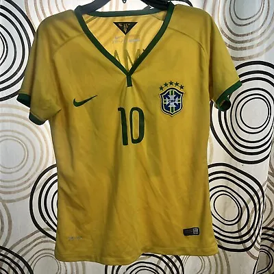 Brazil 2014 Neymar Jr Home Shirt Match Issue Brasil Football Soccer Nike Size S • $100