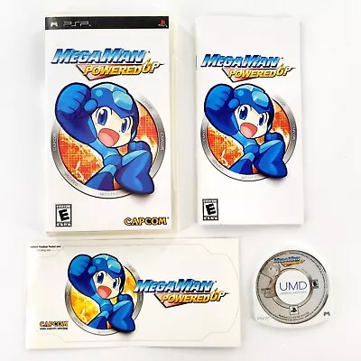 Mega Man Powered Up (PSP 2006) Complete W/ PlayGear Skin Tested & Works • $45