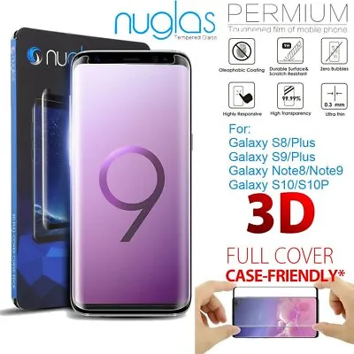 $4.76 • Buy For Galaxy S10 5G S9 Plus Note 10 9 8 NUGLAS Tempered Glass Screen Protector