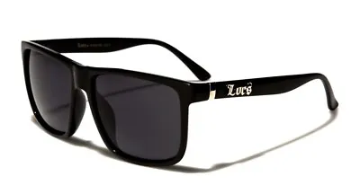 LOCS Flat Top Gangster Sunglasses Mens Designer Oversized Cholo Shades BLACK • $7.99