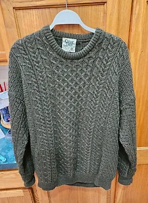 Carraig Donn Ireland Sweater Mens Xl Merino Wool Fisherman Cable Knit Cabin • $29.50