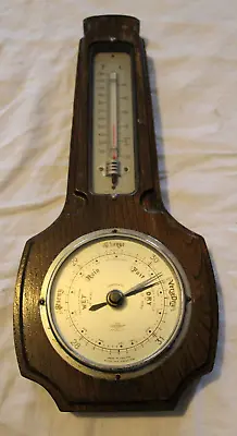 Vintage Shortland SB Oak Cased Wall Barometer & Thermometer - Spares/Repair • £3.99