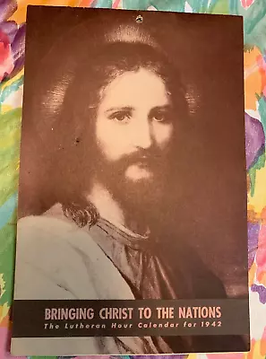 Vintage 1942 The Lutheran Hour Calendar  Bringing Christ To The Nations  • $4.99