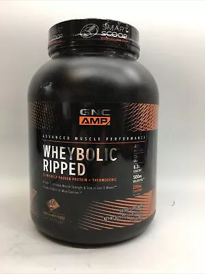 GNC AMP Wheybolic Ripped Chocolate Fudge Protein 22 Servings 2.7lbs DENTED • $69.99