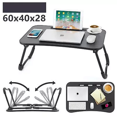 Portable Laptop Desk Stand Tray Table Bed Wooden Breakfast Table Sofa Foldable • $16.99